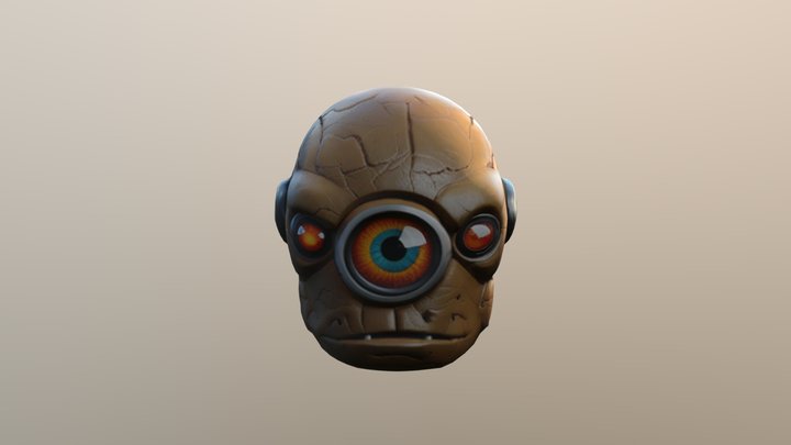 Golem's Precious Head 3D Model