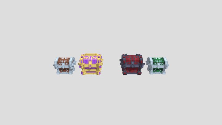 Enchanted Crates Pack 3D Model
