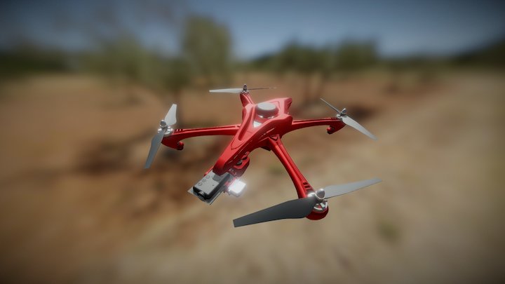 QX-1 Drone 3D Model