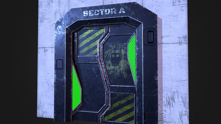 Armored Door 3D Model