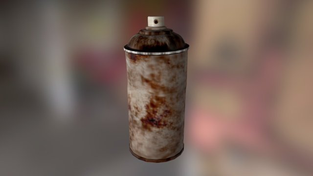 Post Apocalyptic Spray Can 3D Model