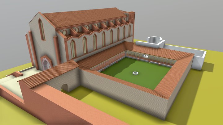 Couvent des Carmes de Perpignan 3D Model