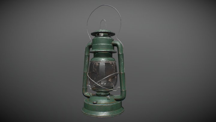 Oil Lamp 3D Model