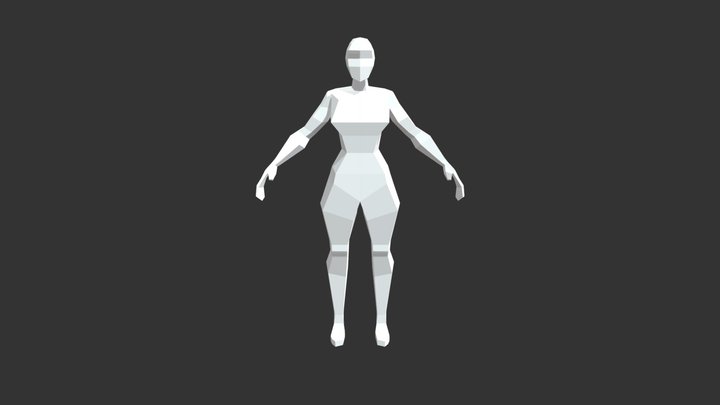 Low Poly Complex Female Character Base 3D Model