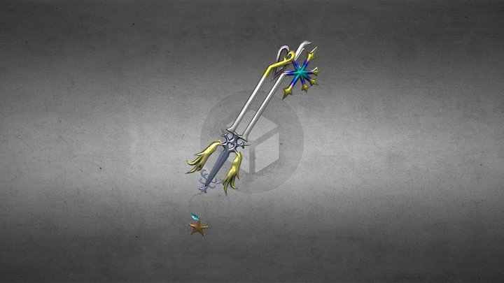 Oathkeeper Keyblade - Kingdom Hearts 3D Model