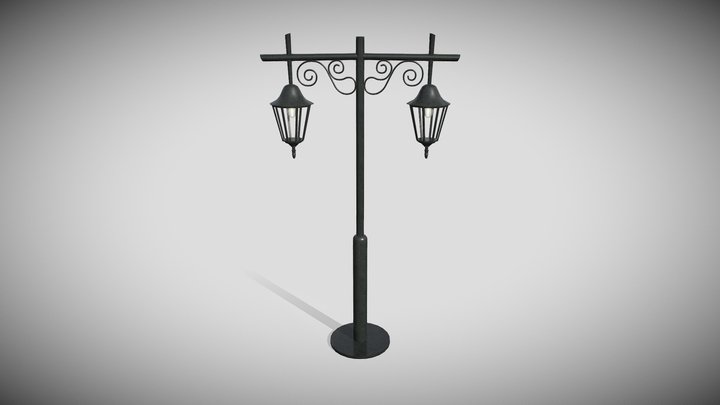 Artistic old fashioned streetlantern 3D Model