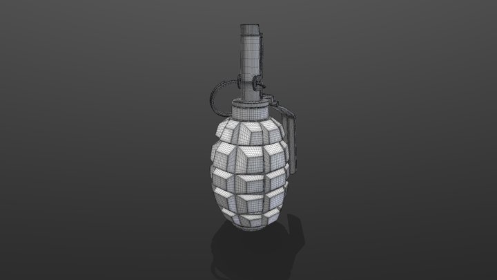 F1 Fragmentation Grenade(High Resolution) 3D Model
