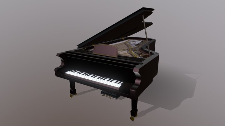 Shigeru Kawai grand piano 3D Model