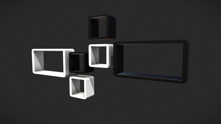 Modern Decorative Wall Shelves. 3D Model