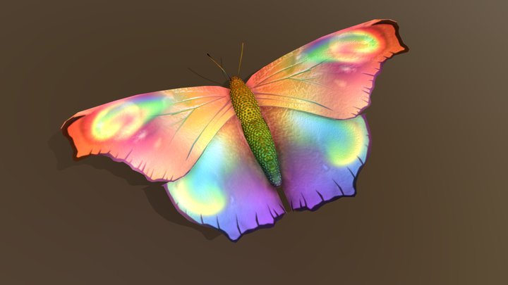 rainbow butterfly 3D Model