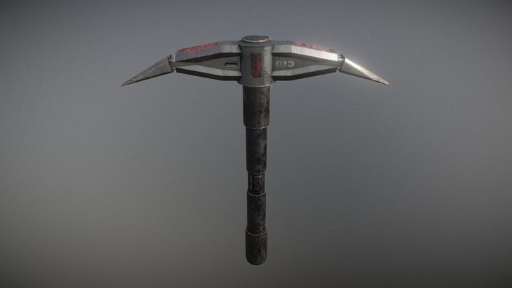 Sci-Fi Pickaxe 3D Model