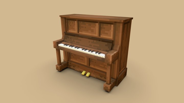 Minecraft - Antique Piano  [Blockbench] 3D Model