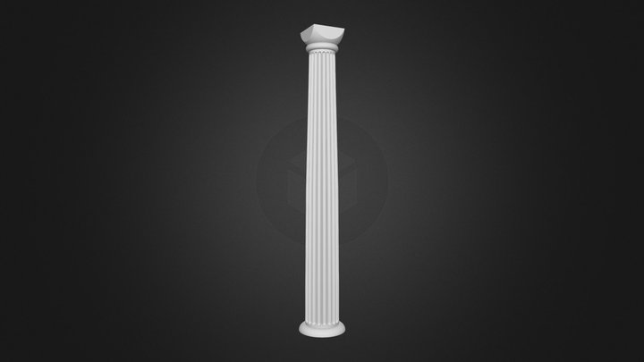 A classic Pillar 3D Model