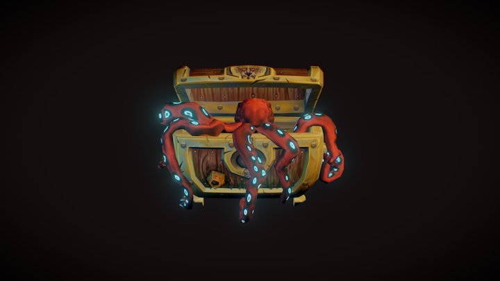 Kraken Treasure Chest 3D Model