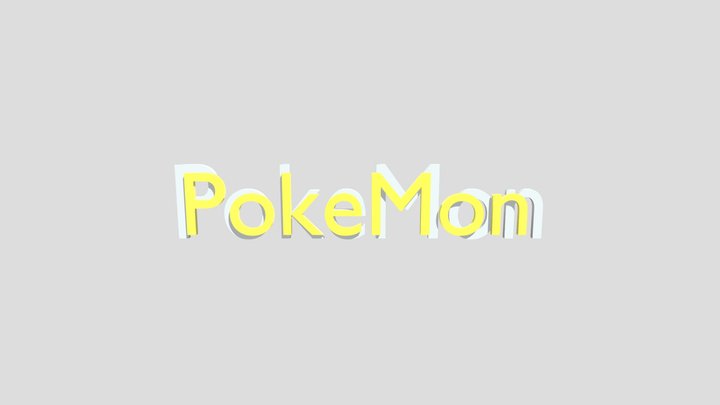 PokeMon Logo Remake 3D Model