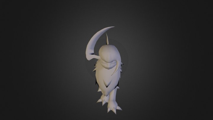 Finished Absol (Minus Textures) 3D Model