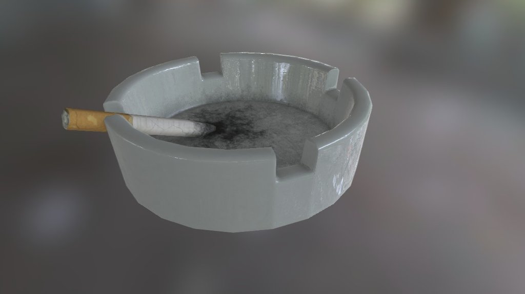 Low poly ashtray