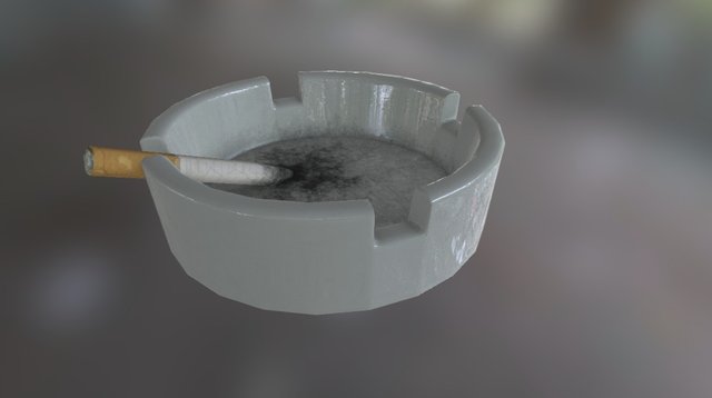 Low poly ashtray – Modèle 3D gratuit STL