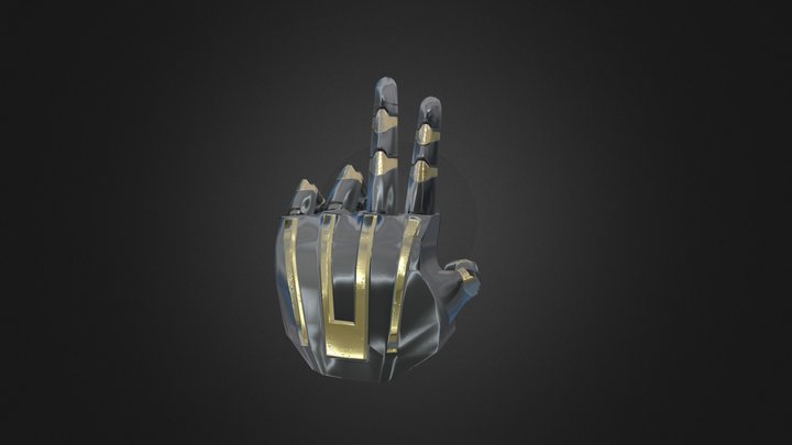 LowPoly Rigged Hand 3D Model