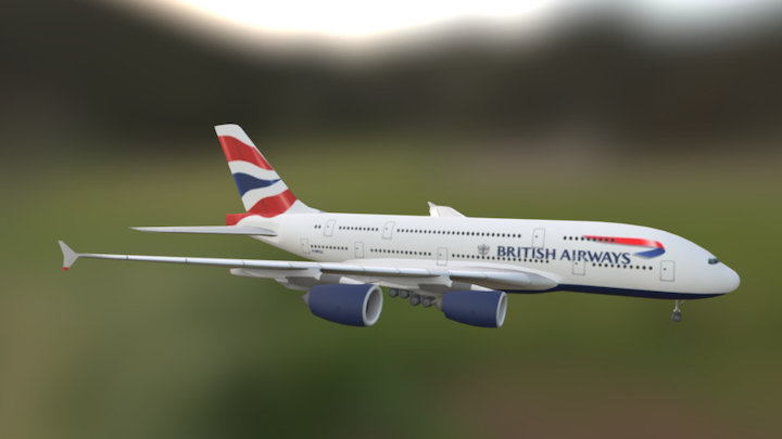 British Airways A 380 3D Model