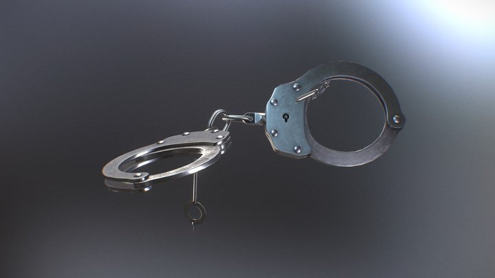 Handcuffs and keys 3D Model