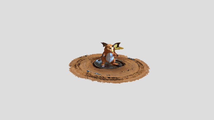 Papercraft Raichu 3D Scan 3D Model