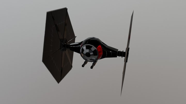 Tie Fighter Black 3D Model
