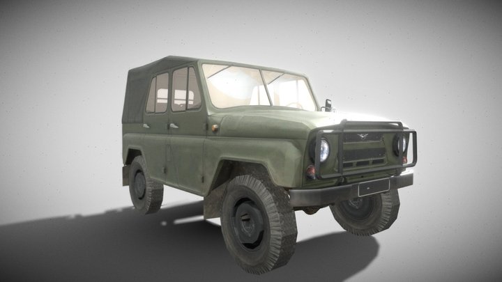 Military Uaz 469 car 3D model 3D Model