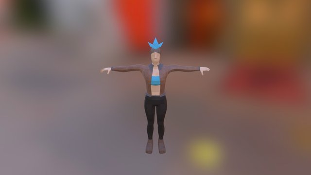 Team Mystic Inspired Character(Low Poly) 3D Model