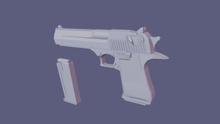 Desert eagle baked 3D Model