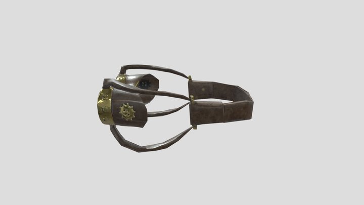 Steampunk Goggles (low poly) 3D Model