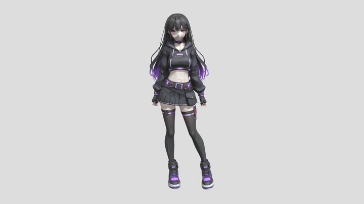 Neon Midnight Violet 3D Model
