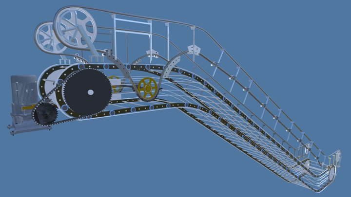 Main Drive & Handrail Drive Assembly 3D Model