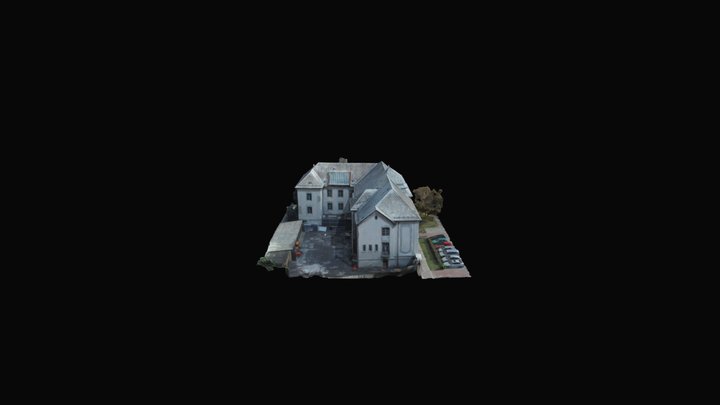 Rendőrség épület 3D Modell szerkesztett. 3D Model
