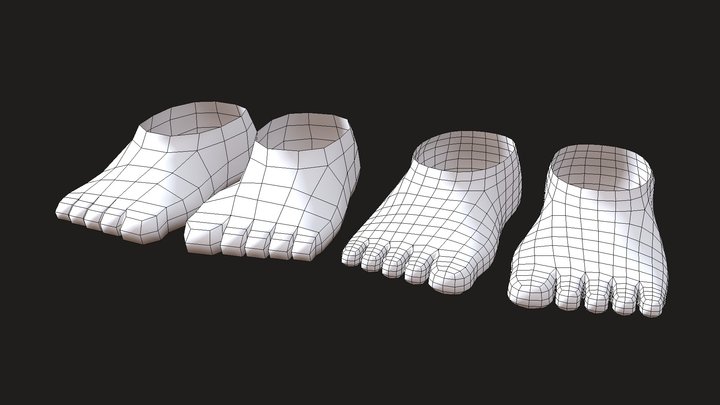 Foot (Low Poly) 3D Model