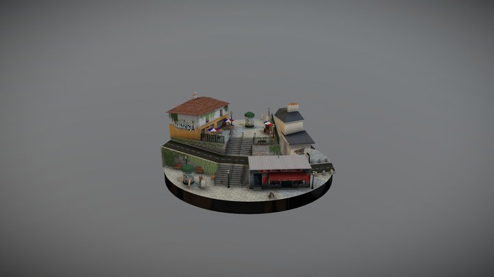 Montmartre Cityscene 3D Model