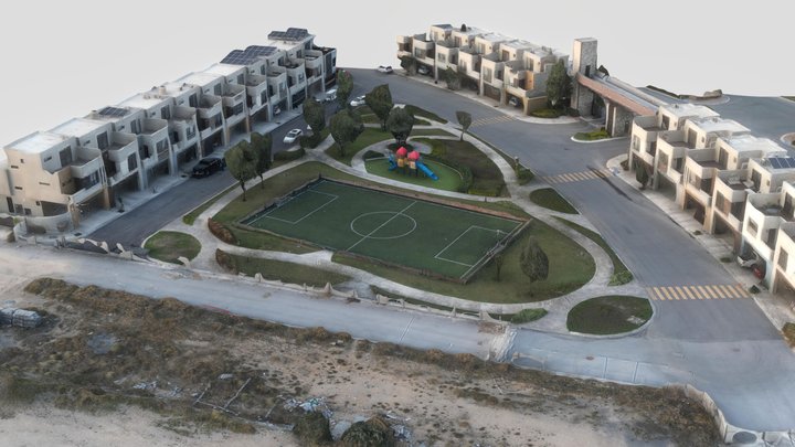 Football Soccer Court Residential 3D Model