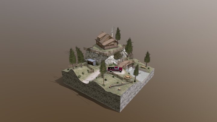 Forest Loner By a Lake - Final Assignment 3D1 3D Model