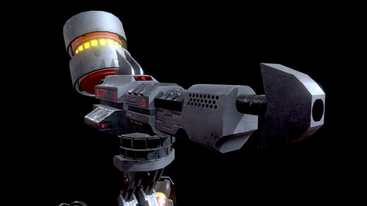 Sci fi turret 3D Model