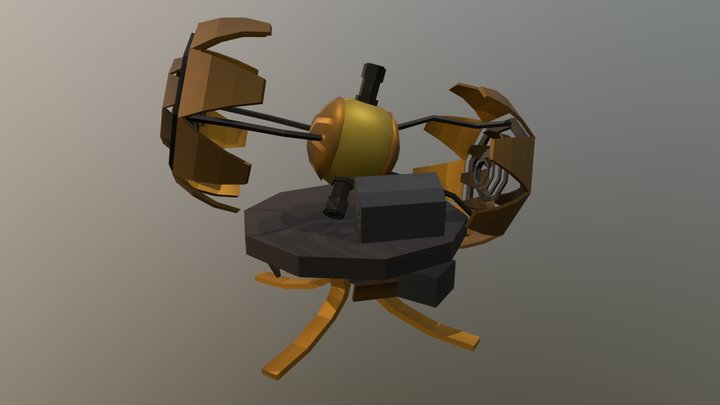 Steampunk Time Machine 3D Model