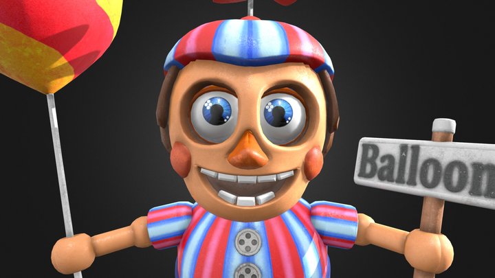 FNaF HW Balloon Boy ReTexture & Remesh – Modèle 3D gratuit STL