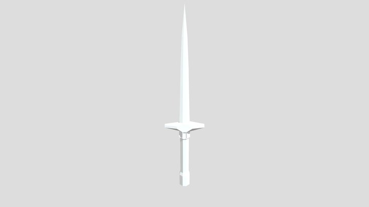 Cartoony Low Poly Sword 3D Model