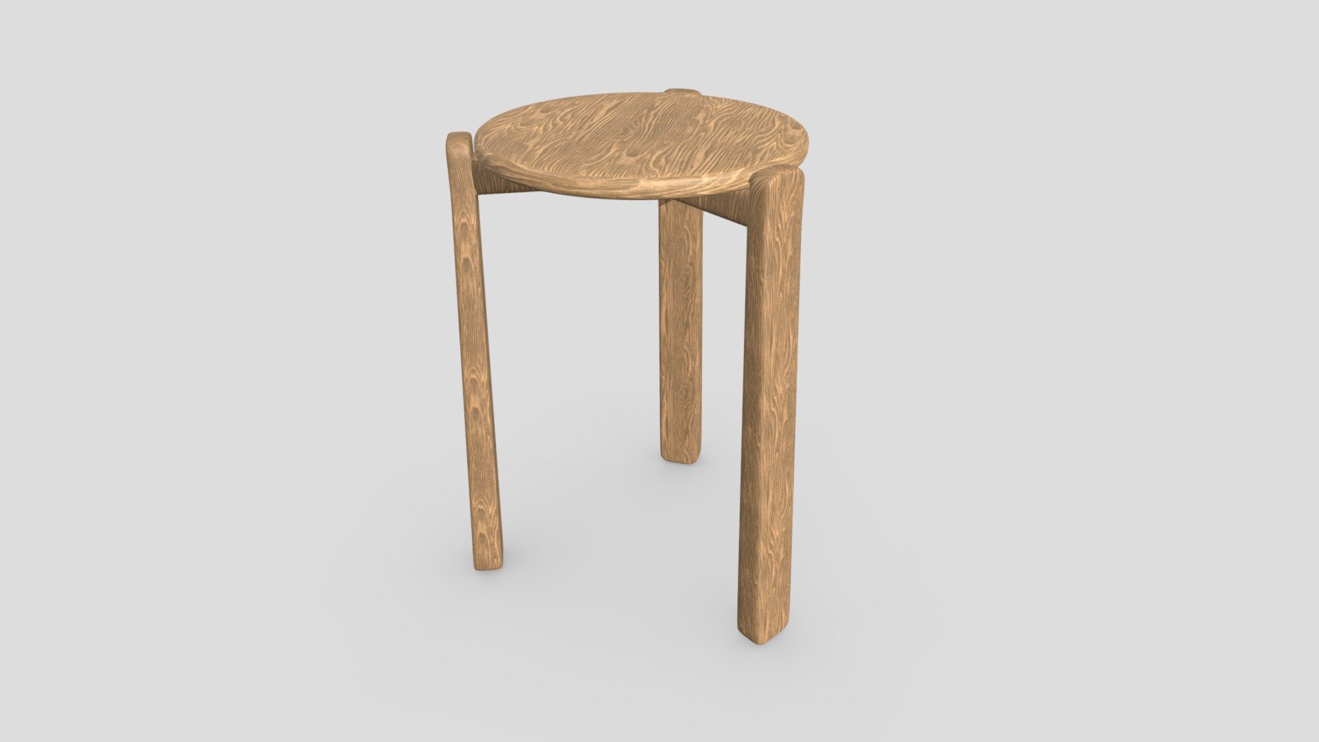 Wodden Stool - Download Free 3D model by 3dokyartwork [1801285] - Sketchfab