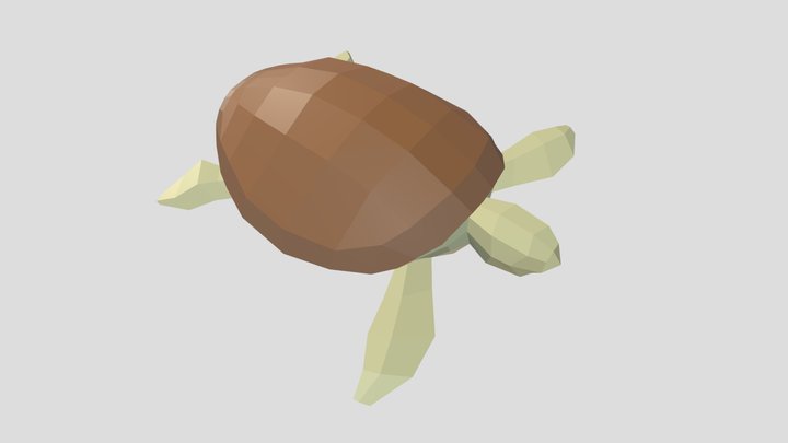 Low poly turtle 3D Model
