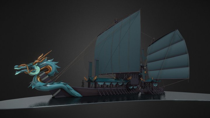 The Shogunate - Isanabune - Fishing & War Boat 3D Model