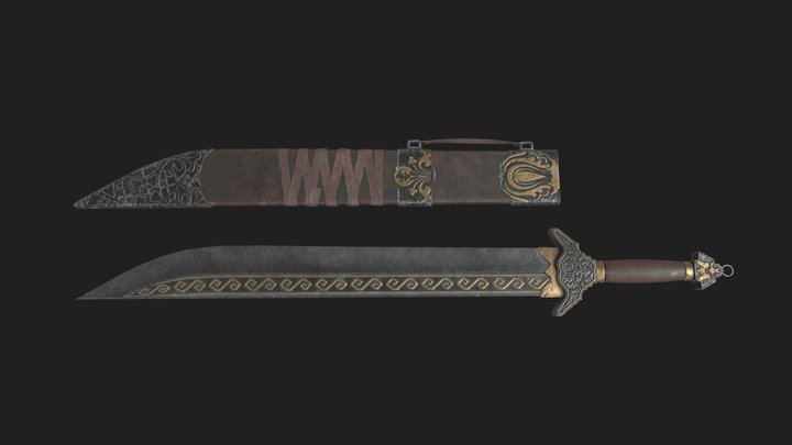 Procedural sword test 16 – Modello 3D gratuito STL