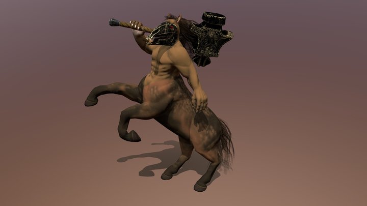 Centaur with hammer 3D Model