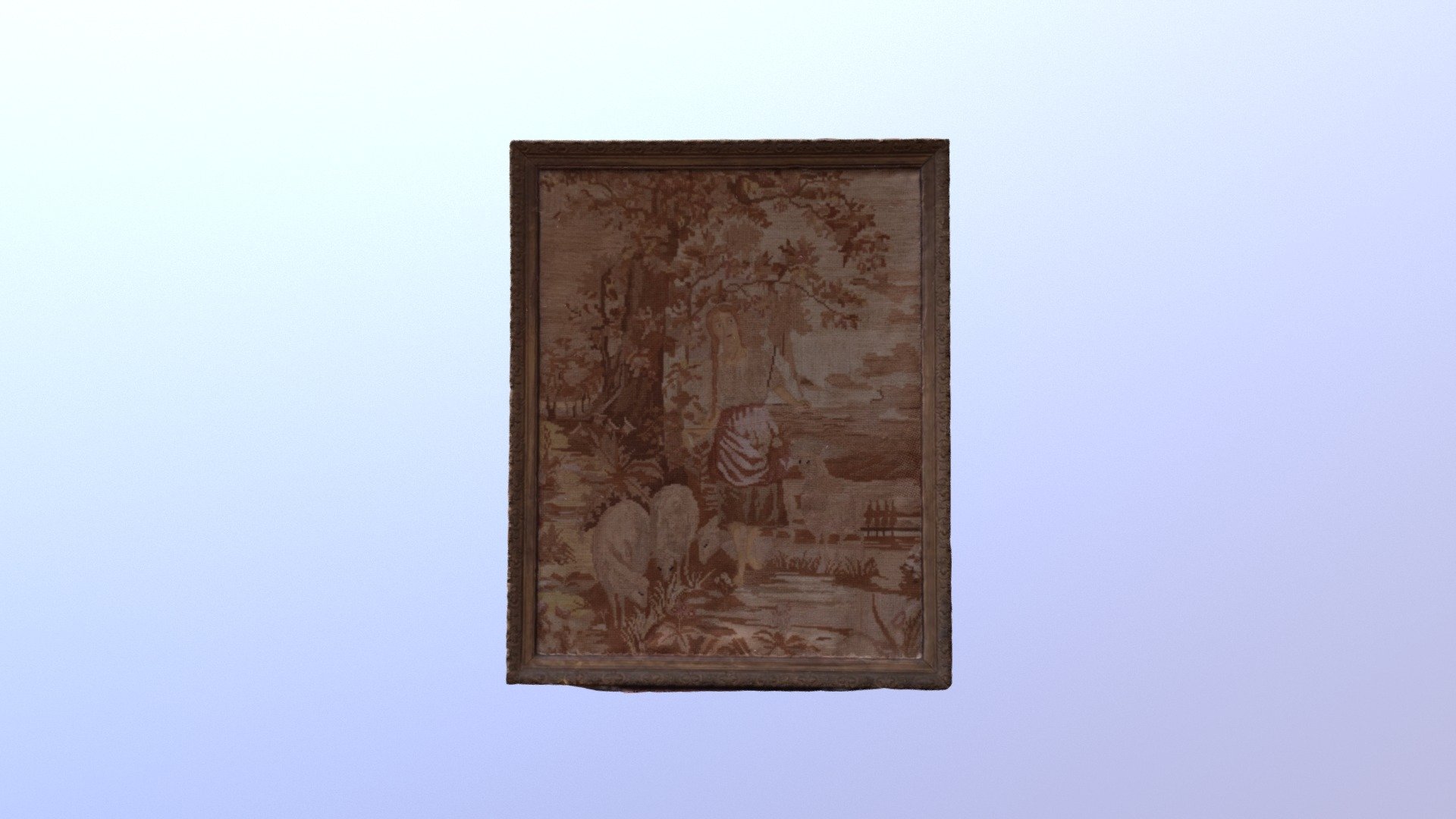 Embroidered painting