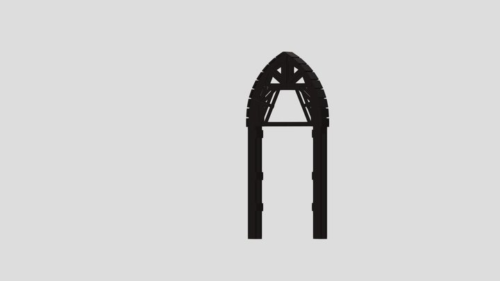 Cimbra Madera Arco Gótico - Formwork Gothic Arch 3D Model