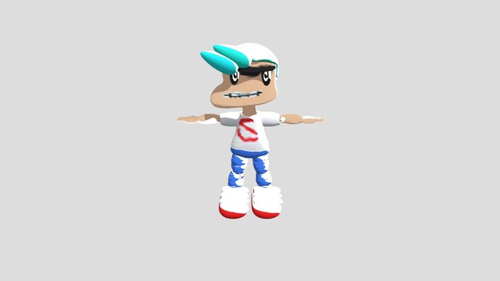 Low Poly Boy Friend Fnf 3D Model